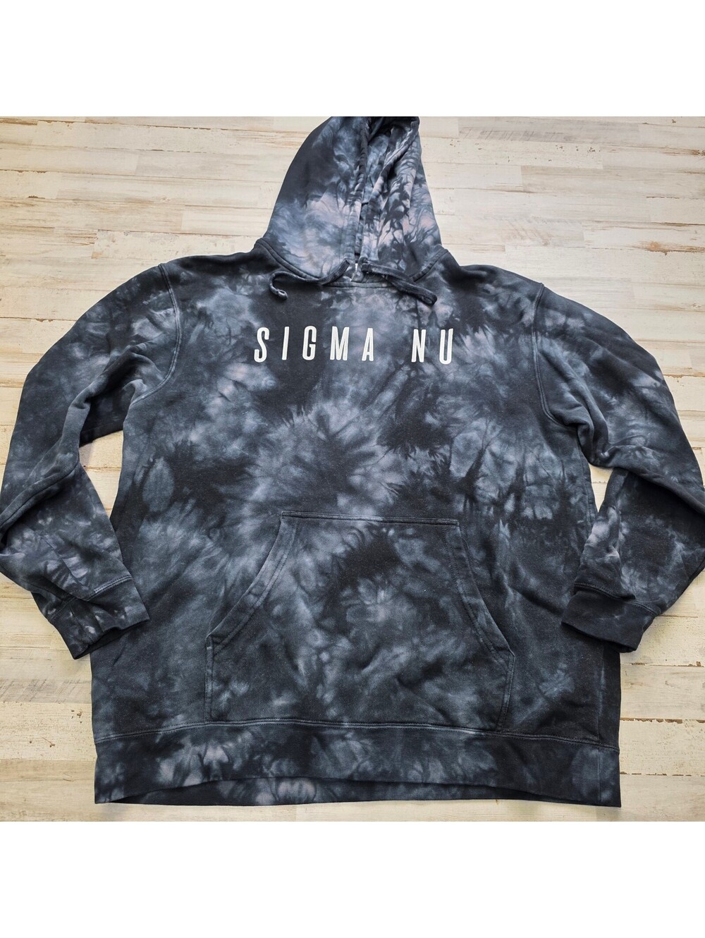 Sigma Nu Tie Dye Hoodie Sweatshirt XL Independent Trading Co Fraternity Greek